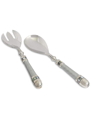 Julia Knight Classic Salad Serving Set In Platinum