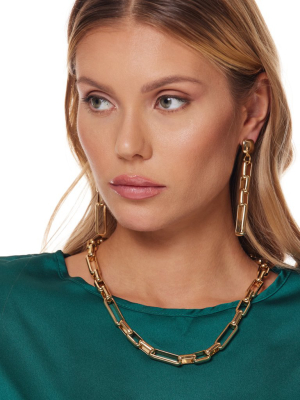 18" Polished Gold Chain Link Necklace