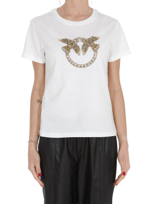 Pinko Quentin Embellished Logo T-shirt