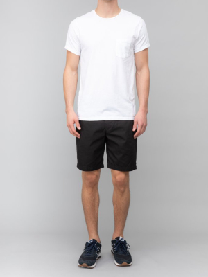 Twill Standard Bermuda Shorts 8 1/2" Inseam Black