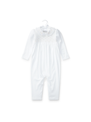 Smocked Cotton Coverall