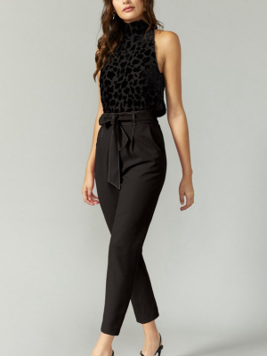 Reagan Top Stitched Belted Trouser