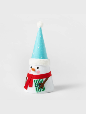 Small Cone Snowman Decorative Figurine - Wondershop™