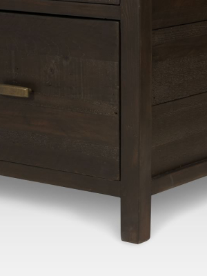 Modern Mixed Reclaimed Wood 6-drawer Dresser - Dark Carbon