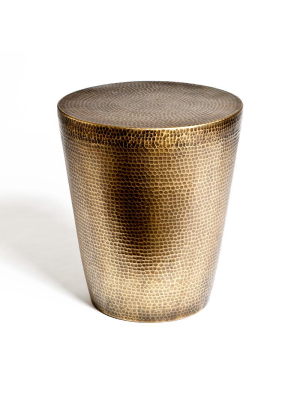 Studio A Izmir Hammered Side Table - Brass