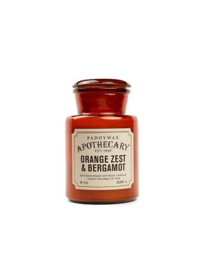 Apothecary 8 Oz Candle - Orange Zest + Bergamot