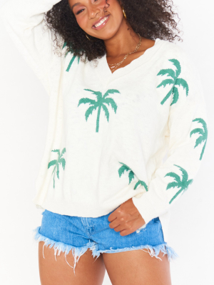 Gilligan Sweater ~ Palm Tree Knit