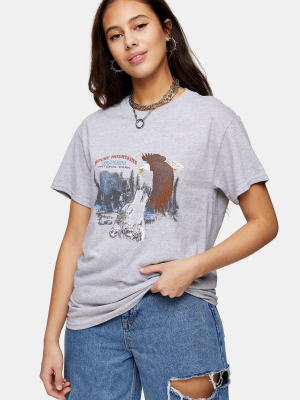 Petite Gray Rocky Mountain T-shirt