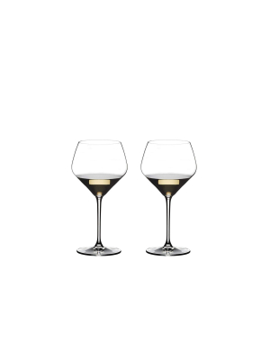 Riedel Extreme Oaked Chardonnay Crystal Dishwasher Safe Stemmed White Wine Glass, 23.63 Ounce (2 Pack)