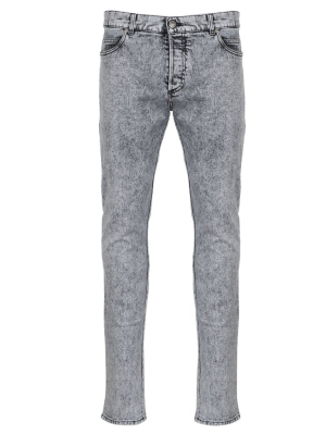 Balmain Monogram Logo Skinny-fit Jeans