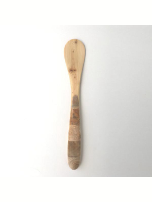 Skandinavisk Hemslojd Inlaid Wood Mustard Spoon