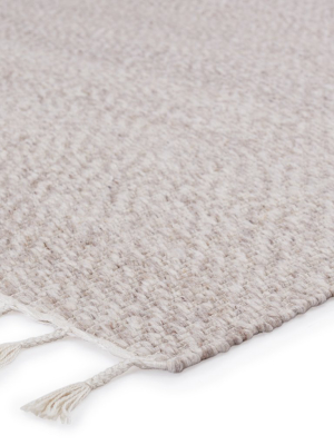 Adria Indoor/outdoor Solid Cream & Grey Rug