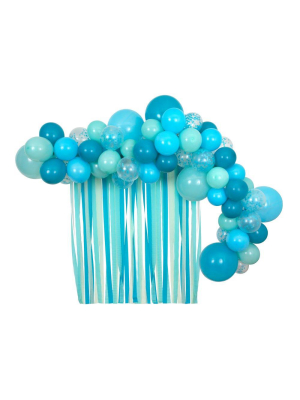 Blue Balloons & Streamers Kit (x 52 Balloons)