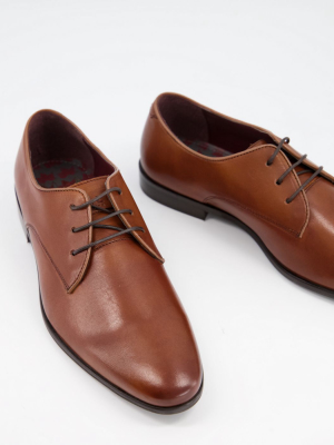 Walk London Alfie Lace Up Derby In Tan Leather