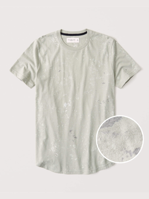 Paint Splatter Curved Hem Tee