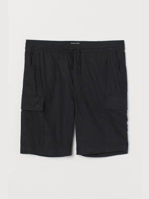 Linen-blend Utility Shorts