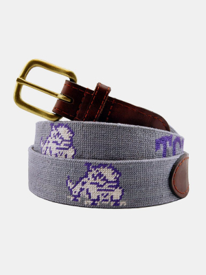 Smathers & Branson Men's Tcu Needlepoint Belt