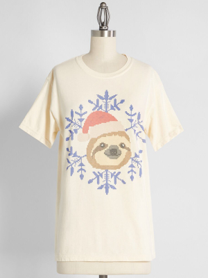 Happy Sloth-idays Graphic Tee