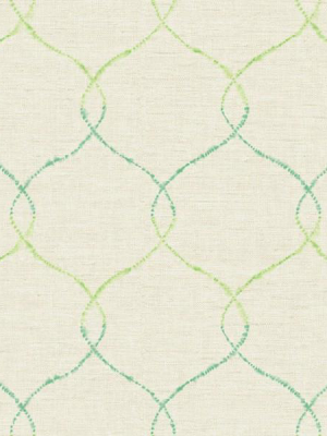 Watercolor Trellis Wallpaper In Greens And Ivory From The L'atelier De Paris Collection By Seabrook