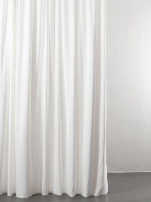 Azura White Cotton & Linen Curtains 300cm / 118” Extra Wide