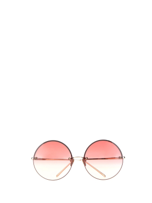 Linda Farrow Round Frame Sunglasses