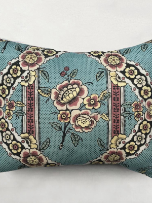 Small Guirlandes De Fleurs Pillow (no. 1a) With Linen Backing