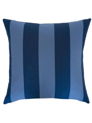 Square Feathers Home Outdoor Stripe Pillow - Chambray