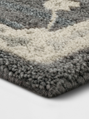 9'x12' Floral Tufted Wool Area Rugs Gray - Threshold™