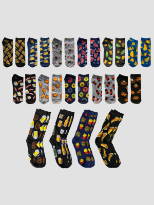 Men's Food Only 15 Days Of Socks Advent Calendar - Assorted Colors One Size