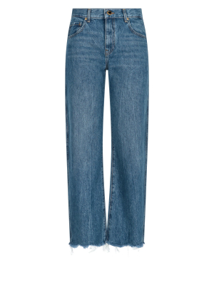 Khaite Kerrie Raw Edge Straight Leg Jeans