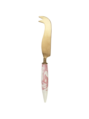 Pink Marble Cheese Knife