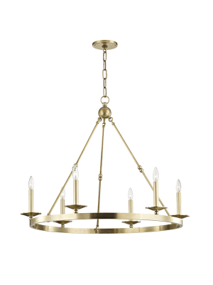 Hudson Valley Lighting Allendale 6-bulb Chandelier - Aged Brass