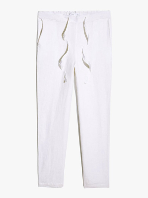 Cory Linen Pants In White