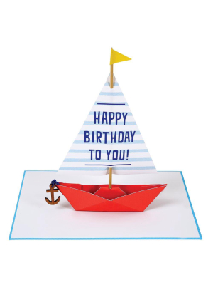 Sailing Boat Stand-up Card