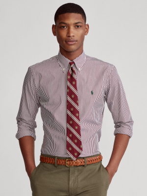 Slim Fit Striped Poplin Shirt