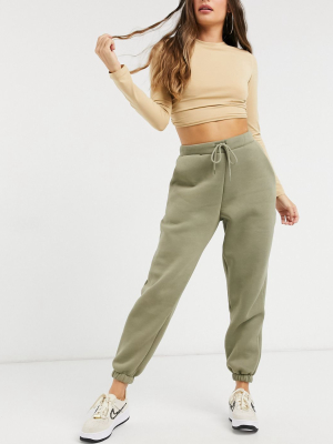 Asos Design Hourglass Oversized Jogger In Pale Khaki