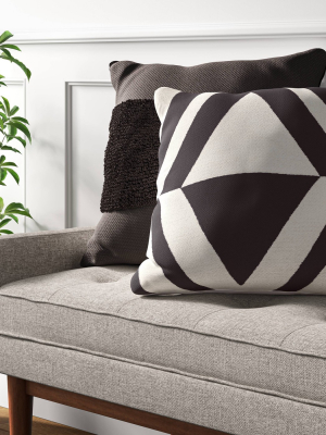 Square Chenille Diamond Patterned Throw Pillow​ - Project 62™