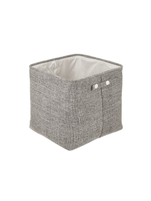 Mdesign Fabric Bathroom Storage Bin, Coated Interior