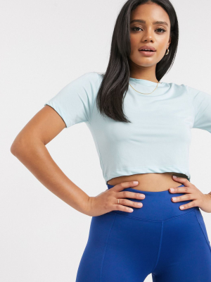 Asos 4505 Short Sleeve Top In Blue