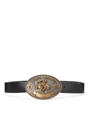 Rodeo Buckle Leather Belt