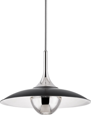 Hudson Valley Lighting Clarkson Pendant - Polished Nickel & Black