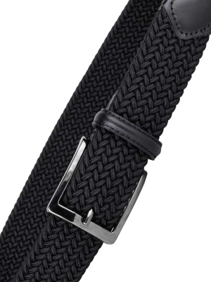 Black Bruno Braided Viscose Belt