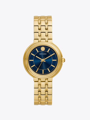 Bailey Watch, Gold-tone Stainless Steel/gold Tone/navy, 34 Mm