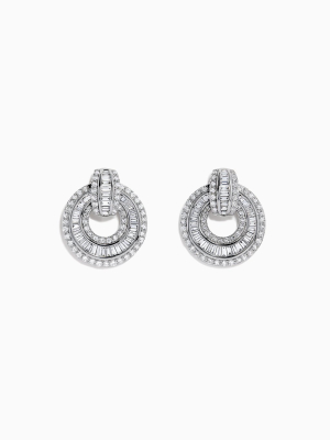 Effy Classique 14k White Gold Diamond Earrings, 0.84 Tcw