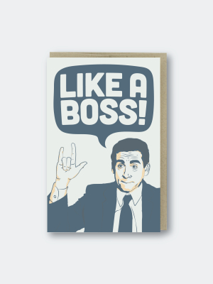 Office Like A Boss Letterpress Card - Ps4