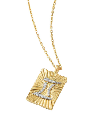 Zodiac Gemini Pendant Necklace - Diamond