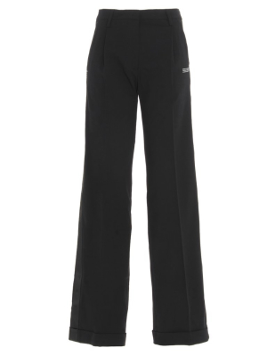 Off-white Logo Tape Wide Leg Pants