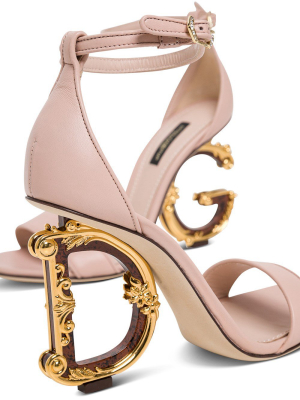 Dolce & Gabbana Baroque Dg Heel Sandals