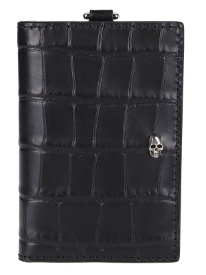 Alexander Mcqueen Skull Embossed Cardholder