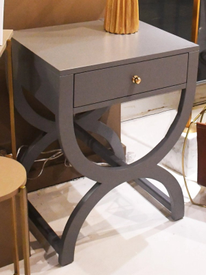 Alexis Side Table Grey Lacquer